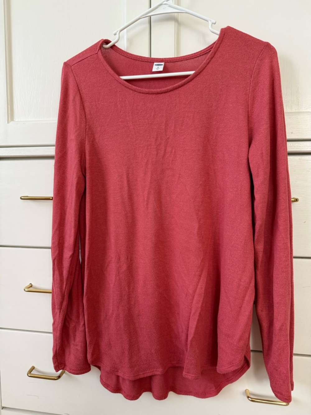 Old Navy Women's Long-Sleeve Crewneck Top - Dusty Rose